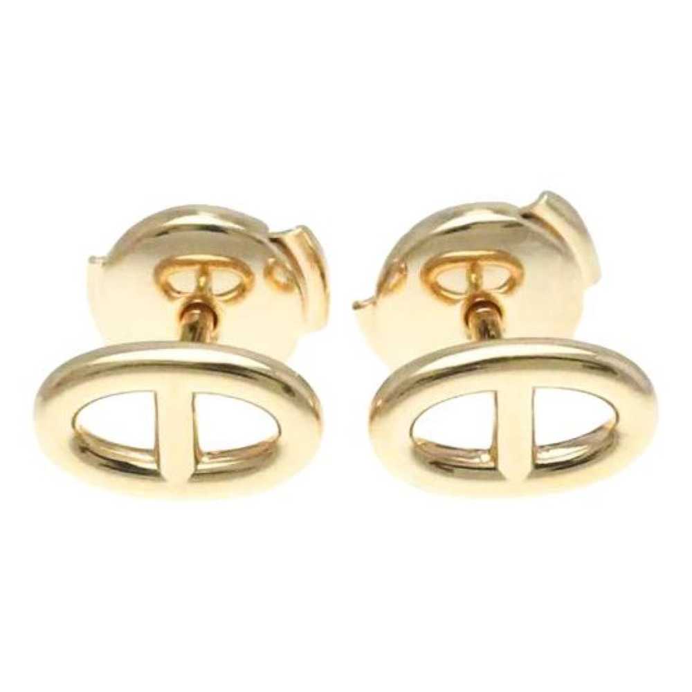 Hermès Chaîne d'Ancre pink gold earrings - image 1