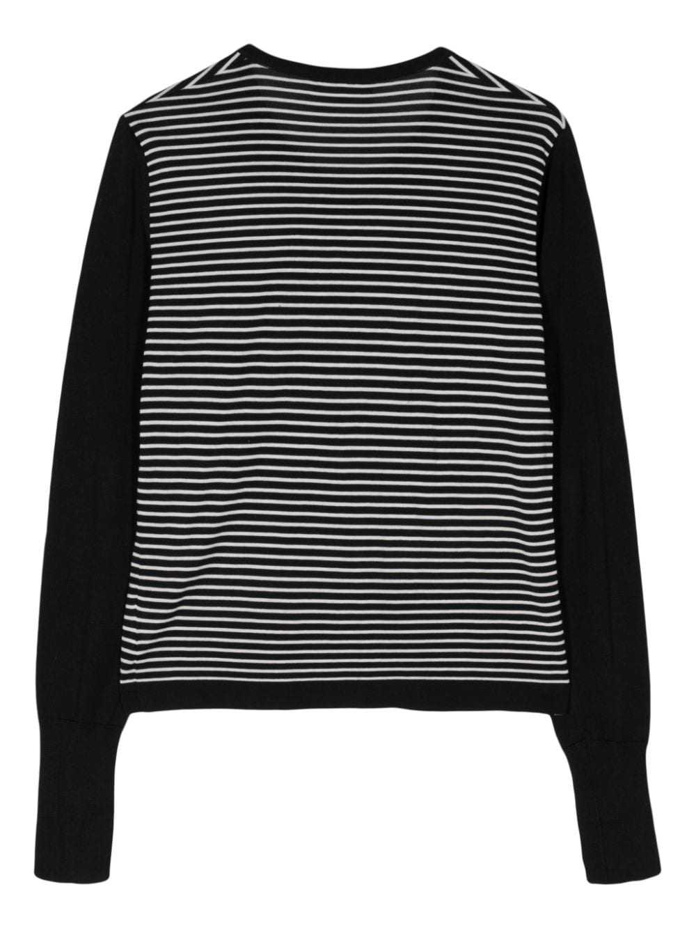 CHANEL Pre-Owned 1995 striped cotton cardigan - B… - image 2