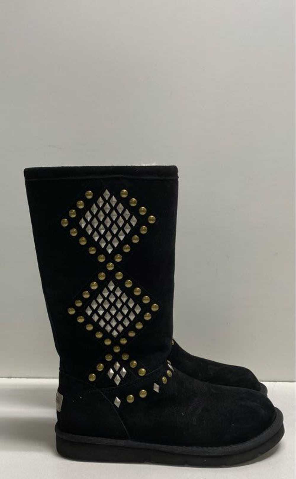 UGG Avondale Black Studded Suede Shearling Boots … - image 3