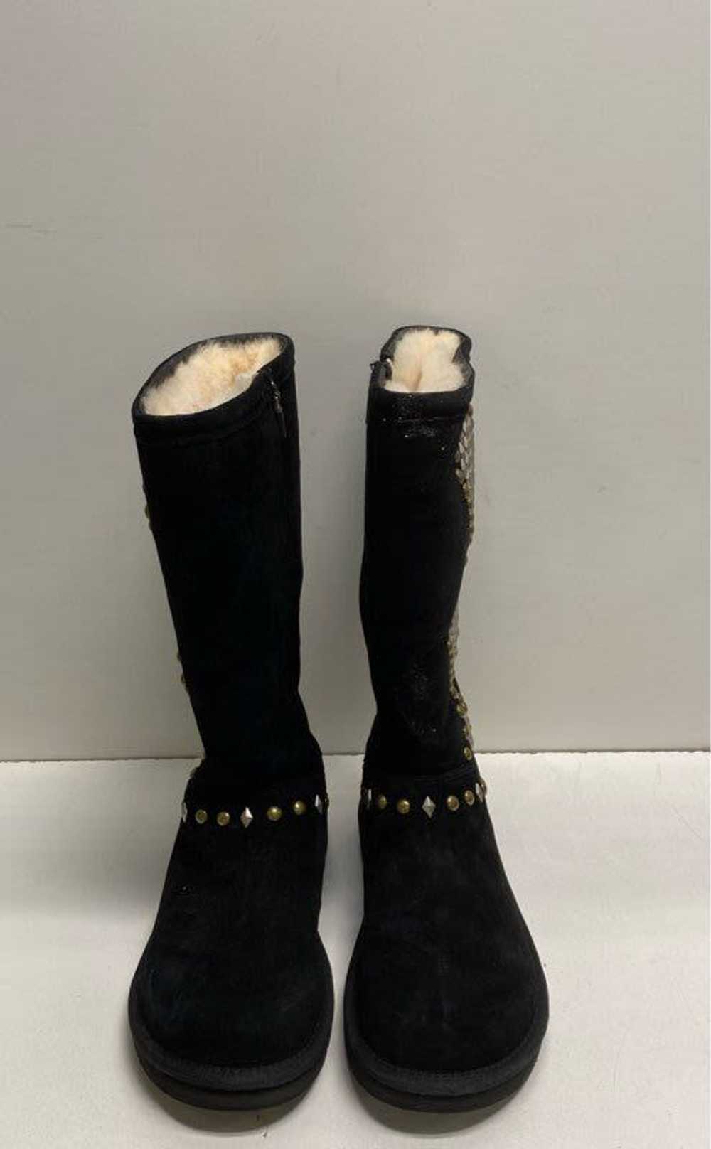 UGG Avondale Black Studded Suede Shearling Boots … - image 5