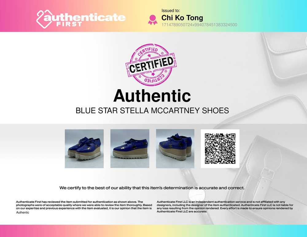 Authentic Stella McCartney Platform Blue Shoes W … - image 7