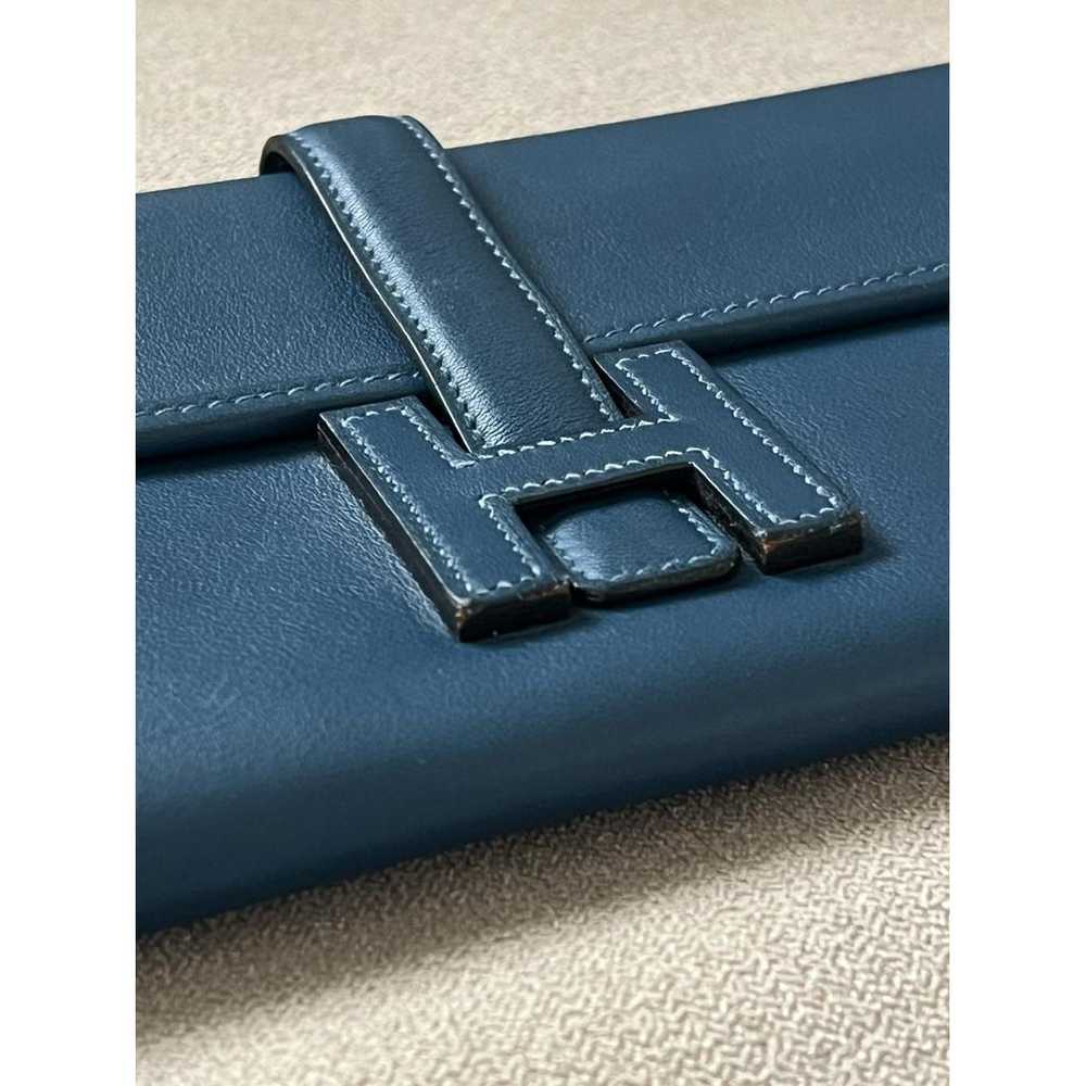 Hermès Jige leather clutch bag - image 3