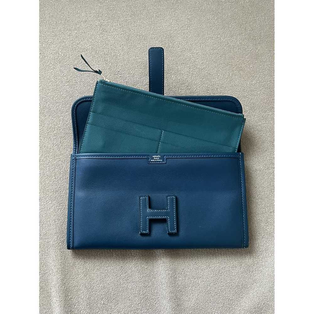 Hermès Jige leather clutch bag - image 7