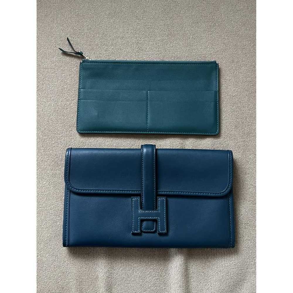 Hermès Jige leather clutch bag - image 8