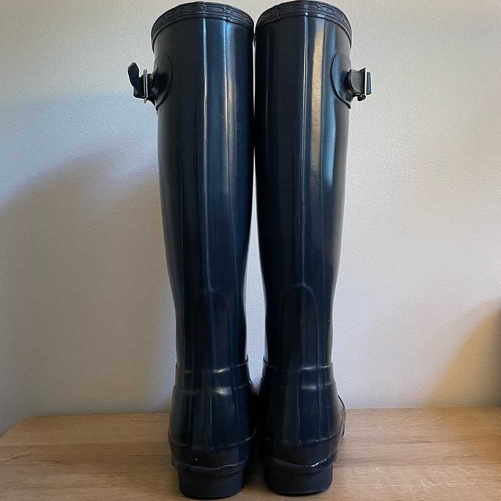 Hunter Navy Rain Boots, Size 5M/6 (37) - image 6