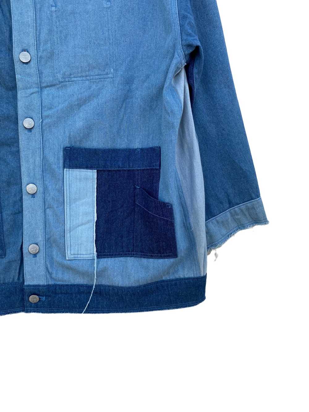 Vintage - Rivet And Surge Patchwork Denim Jacket - image 4