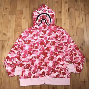 Bape BAPE ABC camo Pink shark full zip hoodie - image 1