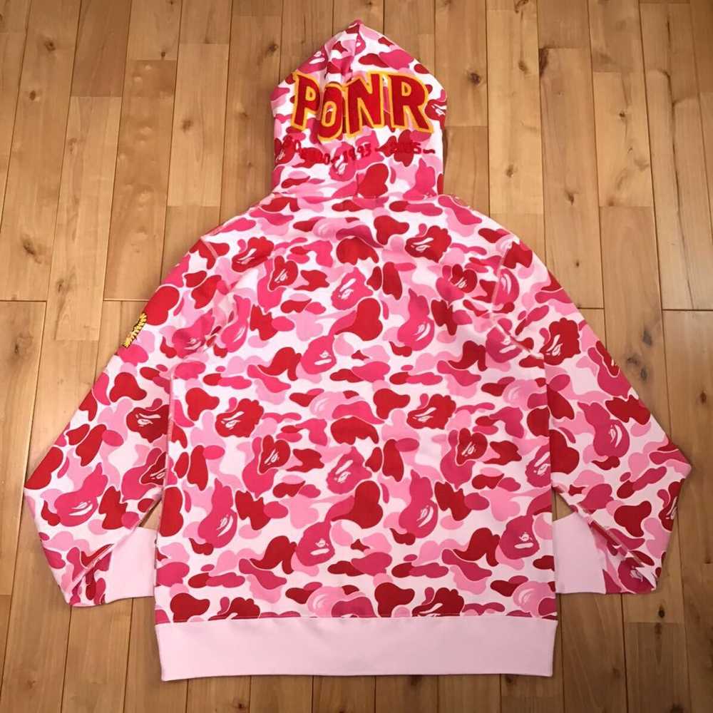 Bape BAPE ABC camo Pink shark full zip hoodie - image 2