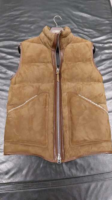 Tom Ford o1loc1c Down Suede Vest in Brown - image 1