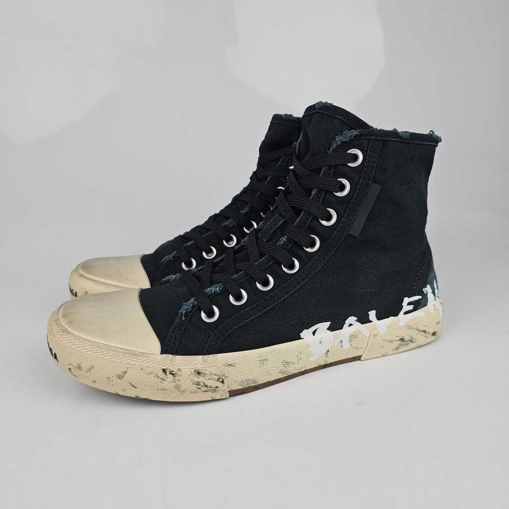 Balenciaga Balenciaga Men's Black Paris Canvas Hi… - image 9