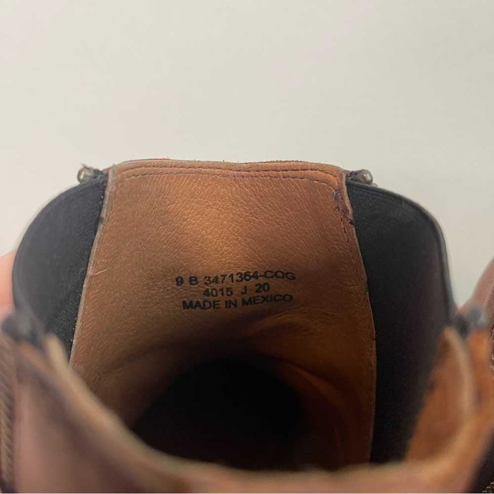 Frye Carly Leather Zip Chelsea Booties in Cognac - image 8