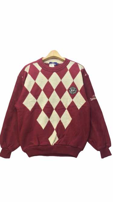 Spalding - Vintage Spalding Diamond Checkered Swea