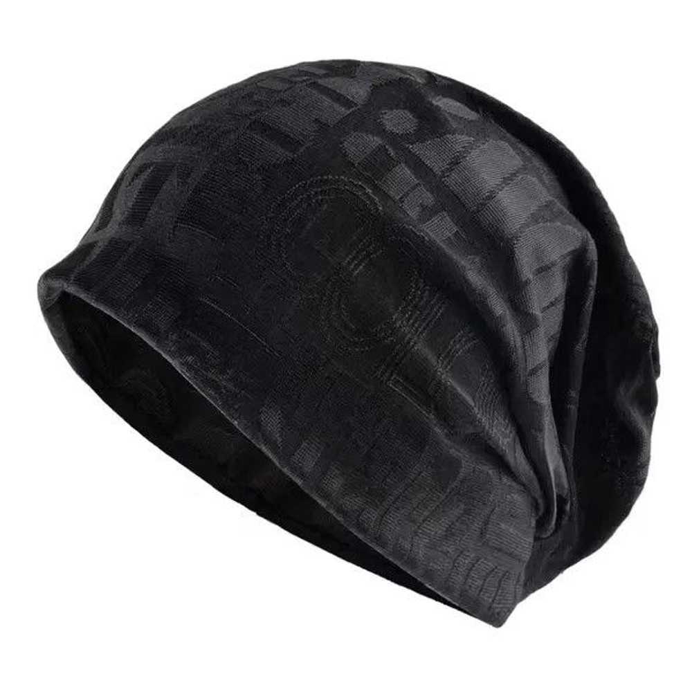Streetwear Solid Color Knitted Striped Bonnet - image 1