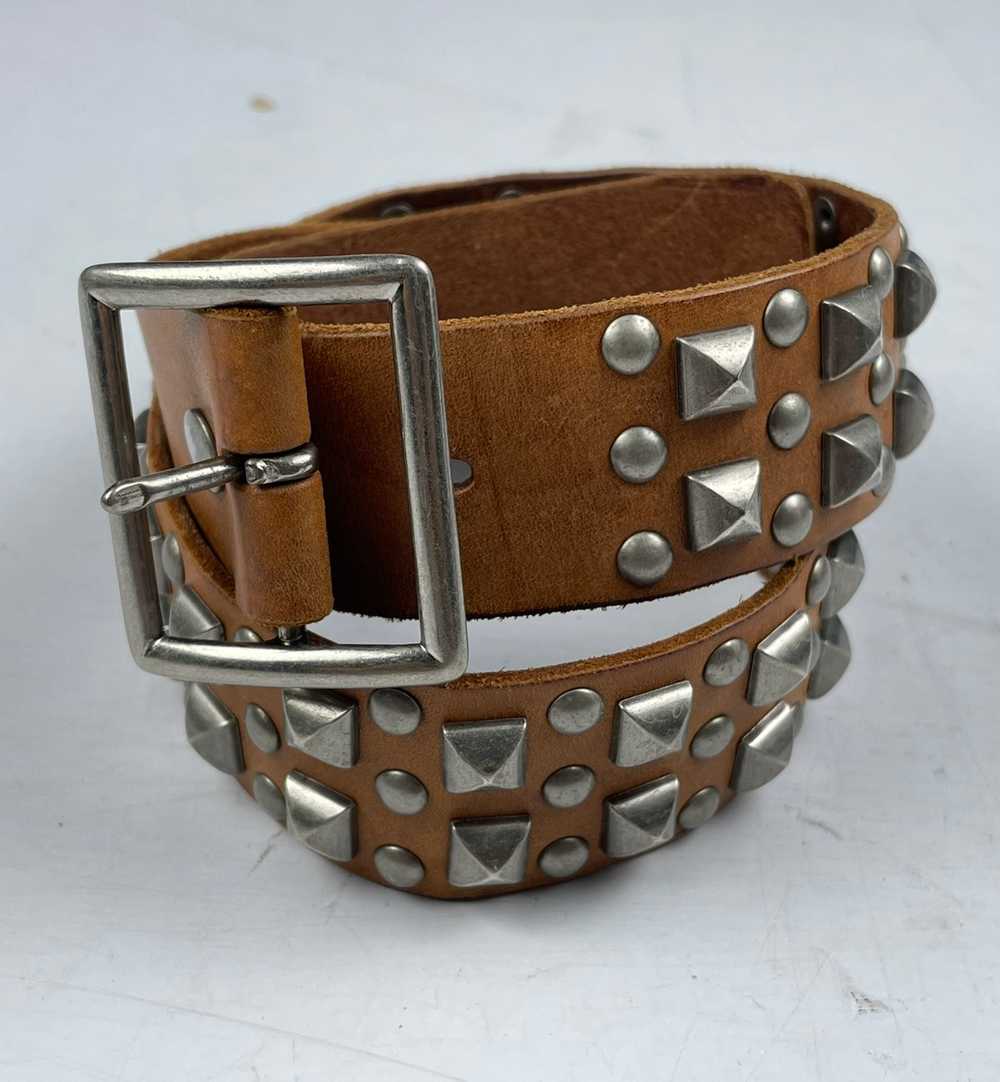 Genuine Leather - spiked belt leather - image 1