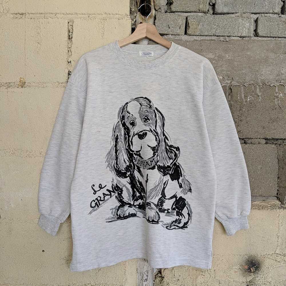 Vintage - Lucupe Le Gran Big Logo Dog Sweatshirt … - image 1