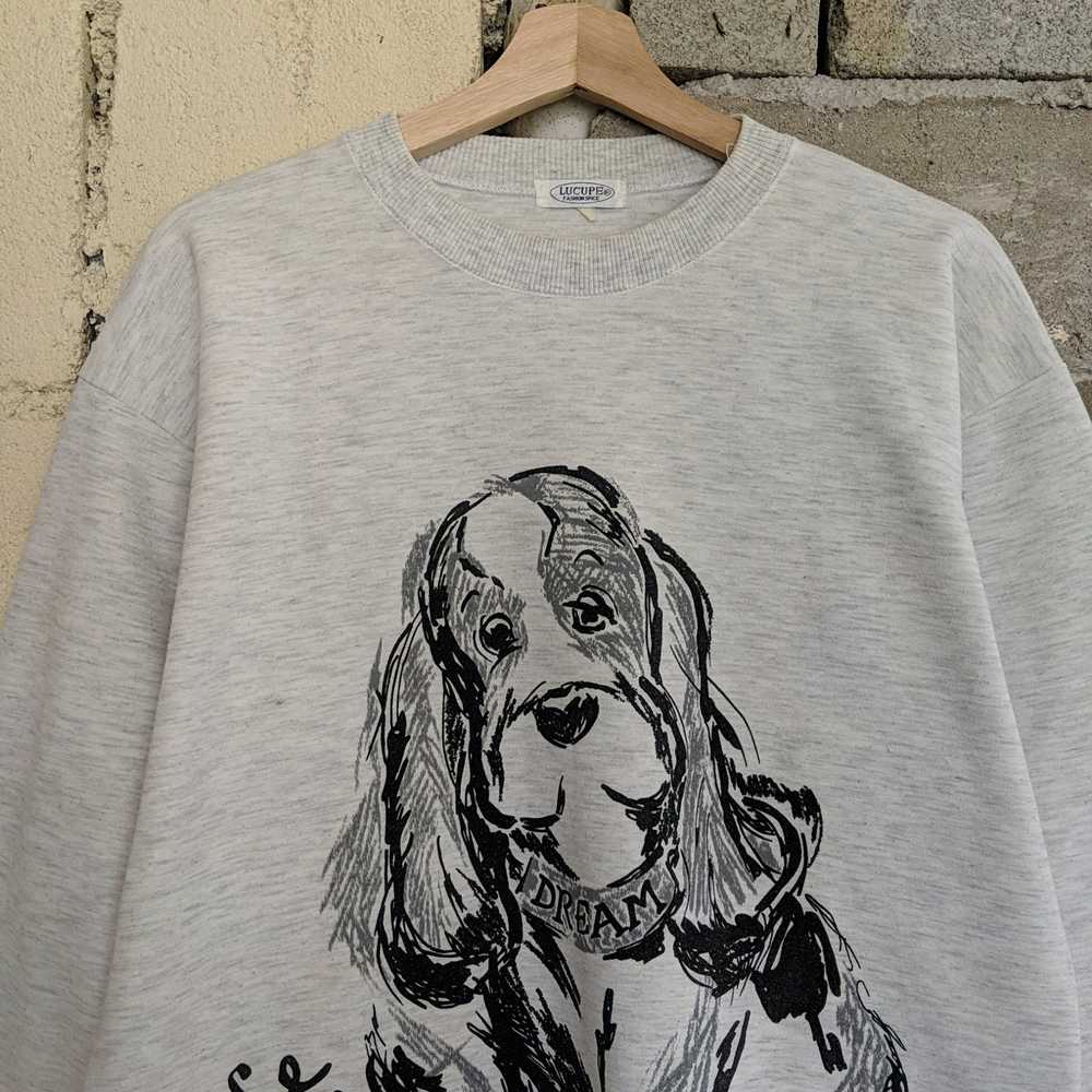 Vintage - Lucupe Le Gran Big Logo Dog Sweatshirt … - image 2