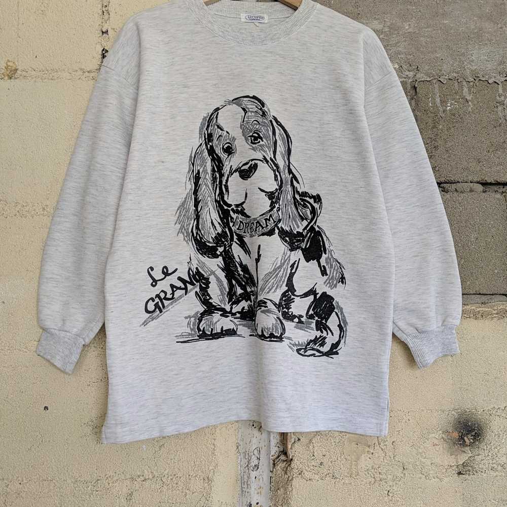 Vintage - Lucupe Le Gran Big Logo Dog Sweatshirt … - image 3