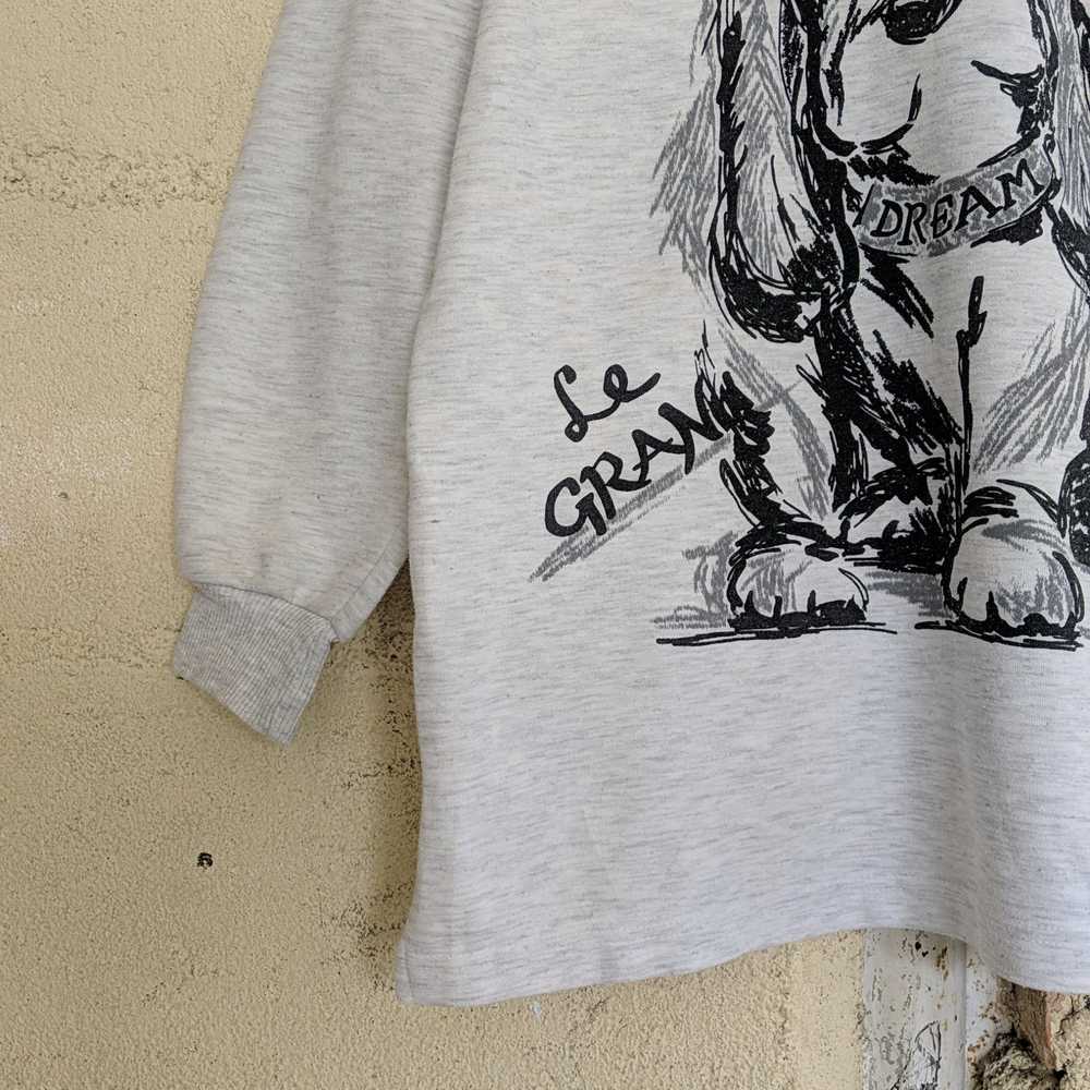 Vintage - Lucupe Le Gran Big Logo Dog Sweatshirt … - image 4