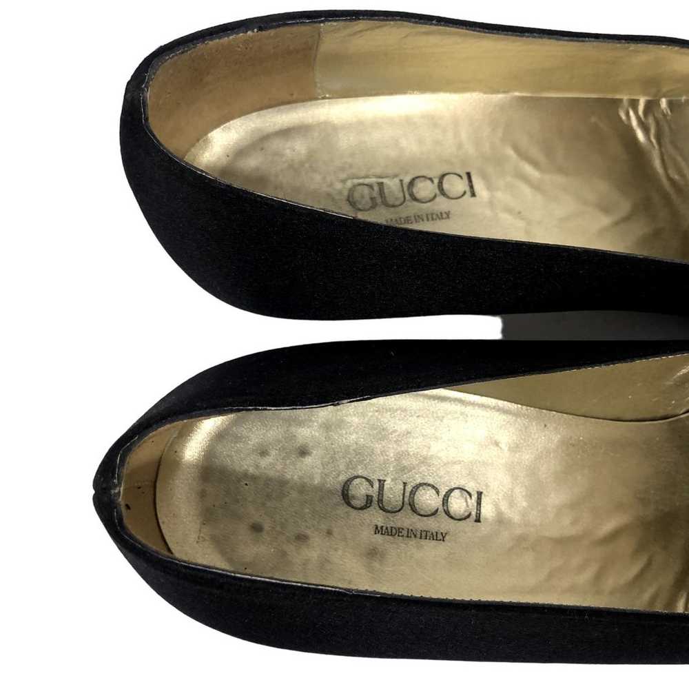 Gucci Women's Shoes Black Satin Made in Italy Siz… - image 2