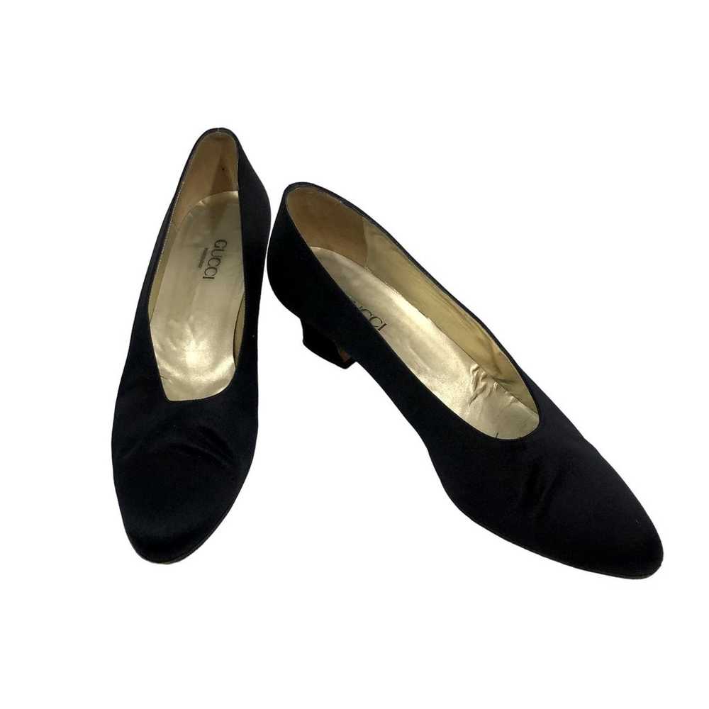 Gucci Women's Shoes Black Satin Made in Italy Siz… - image 3