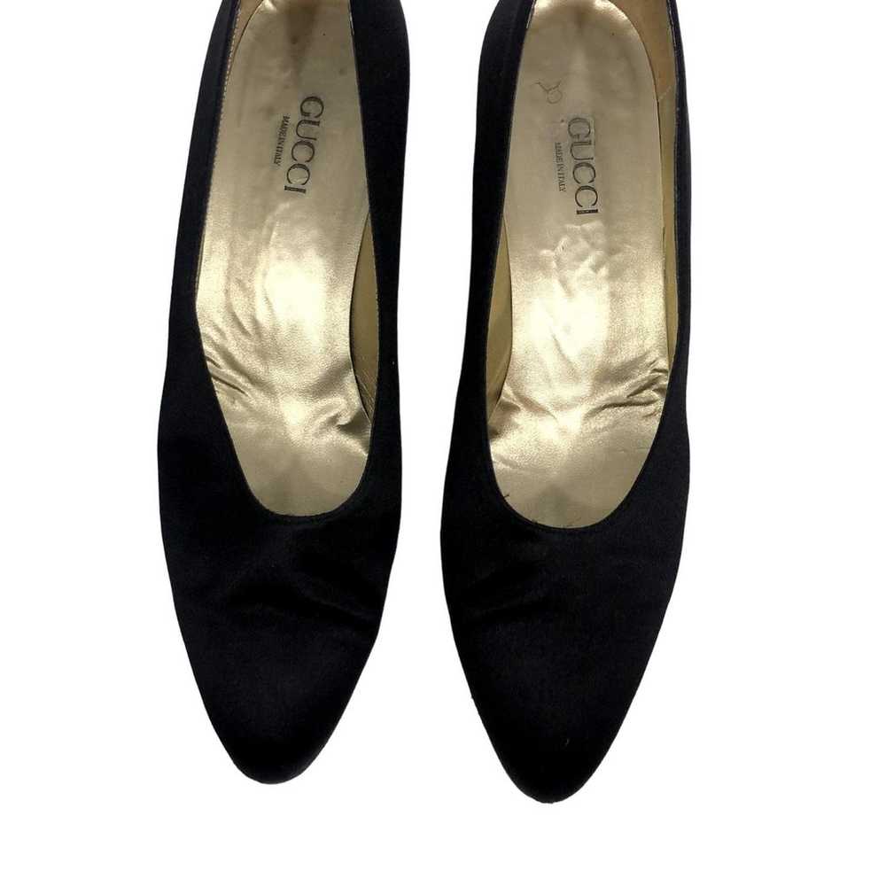 Gucci Women's Shoes Black Satin Made in Italy Siz… - image 4