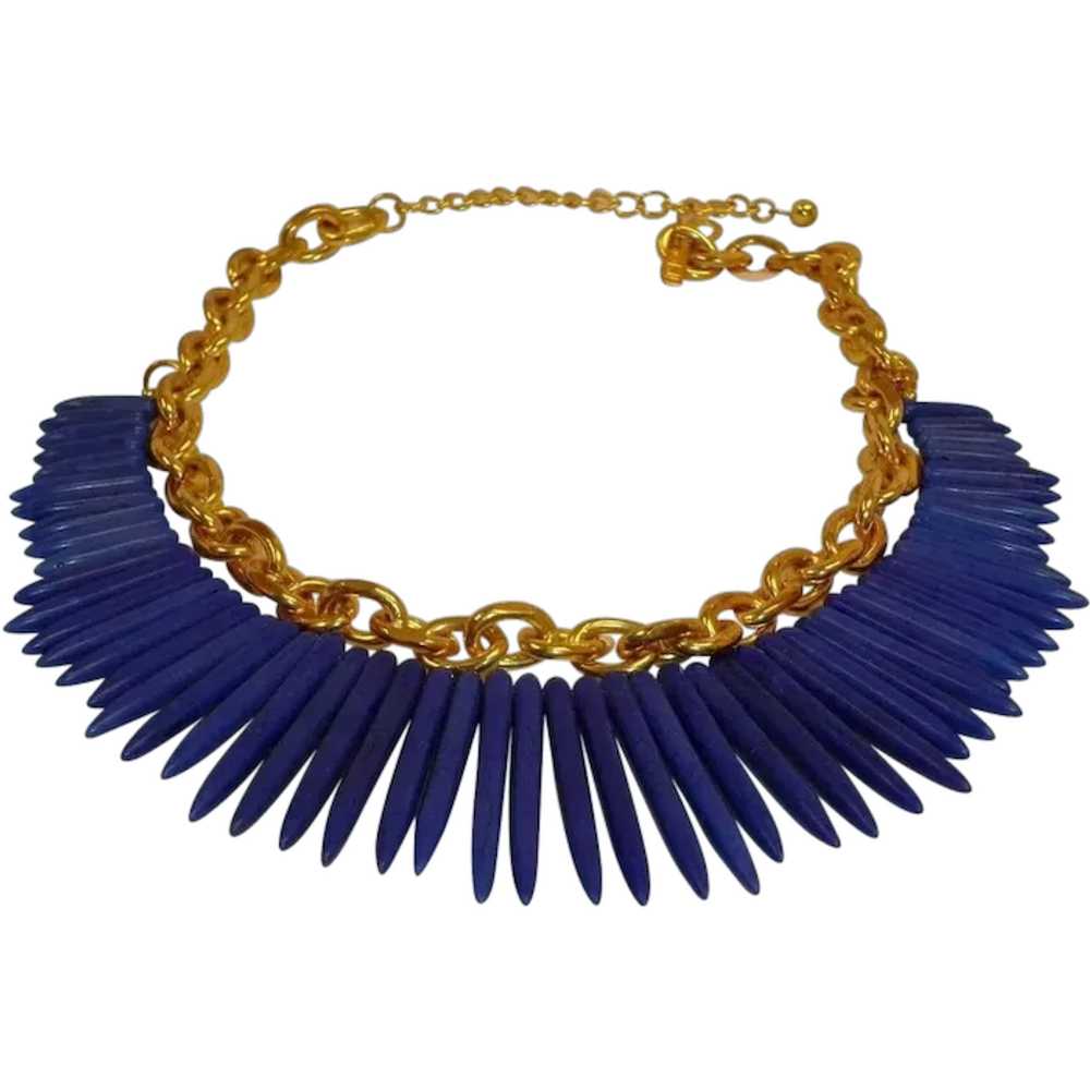 KJL Spike Necklace - Vintage Kenneth Jay Lane Tri… - image 1