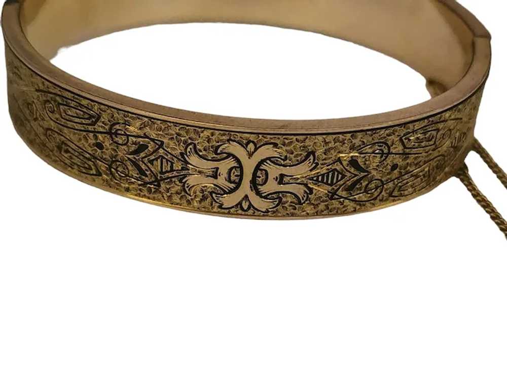 Vintage 1/20 10k Gold Filled Dunn Bros Bangle Bra… - image 2