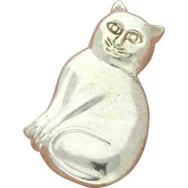 Sterling Silver Hollow Kitty Cat Pendant