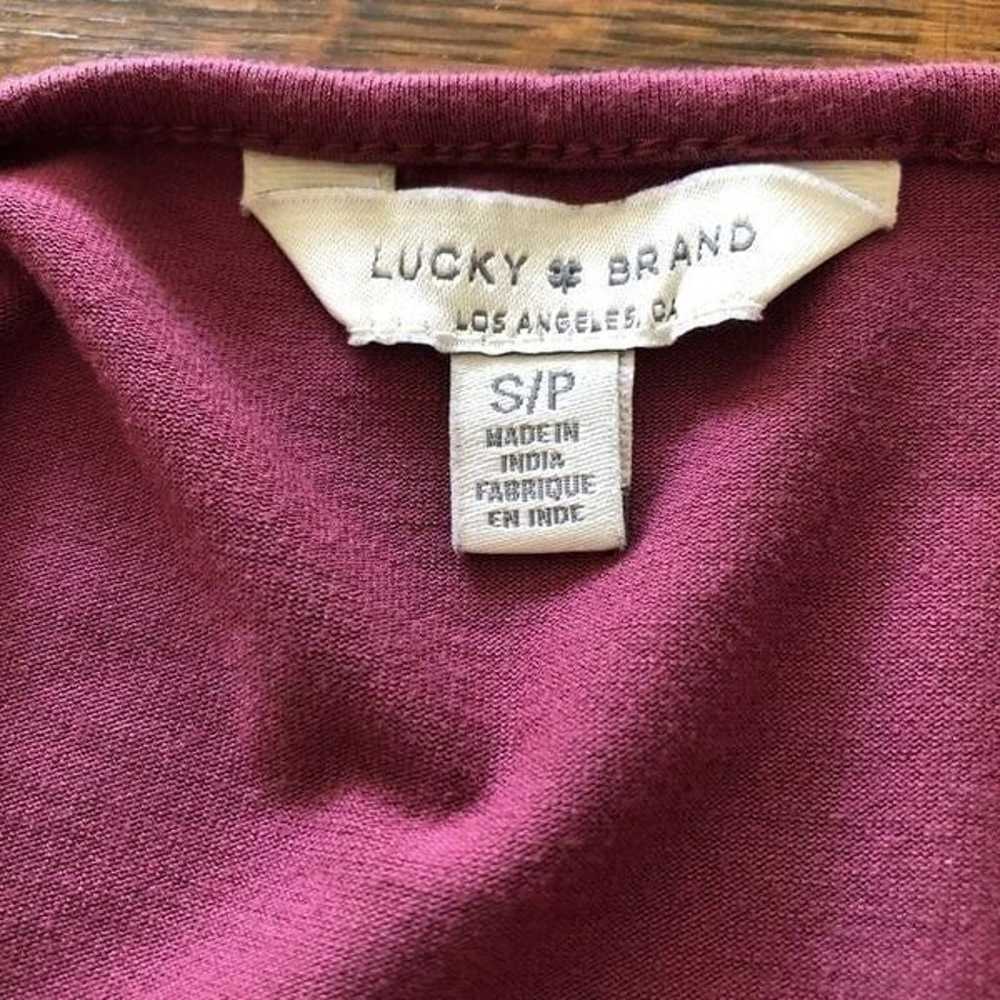 Lucky Brand Plum Knit Flutter Sleeve Shift Dress - image 6