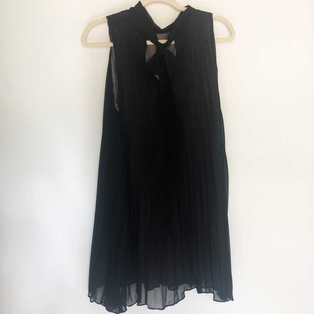 BB Dakota Mini Dress High Neck Pleated Black Dres… - image 4