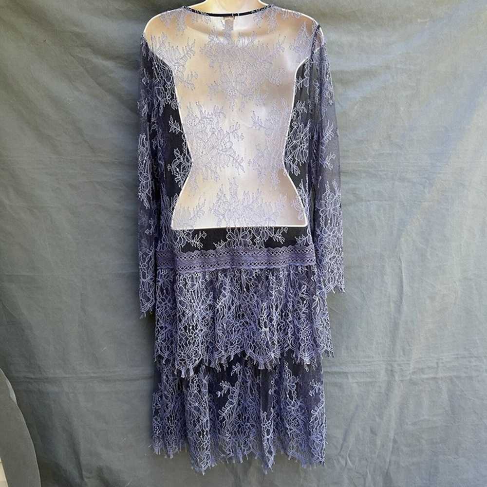 Sundance Blue Lace Dress OVERLAY Only Size Large … - image 2