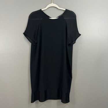 Zara Basic Size XL Black Mesh Sheer Sleeve and He… - image 1