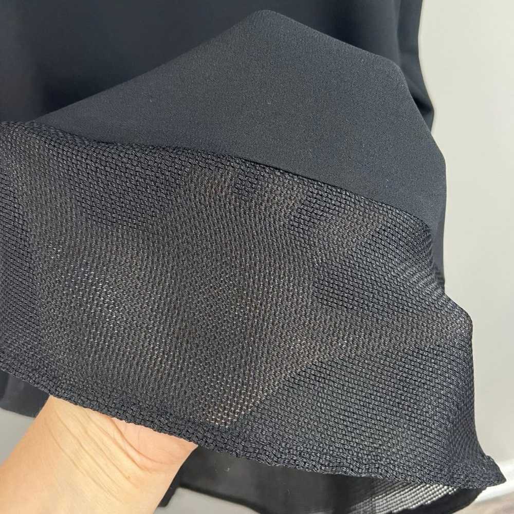 Zara Basic Size XL Black Mesh Sheer Sleeve and He… - image 4