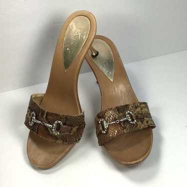 Aldo Vintage Heel Slip On Mule Sandal Made in Ita… - image 1