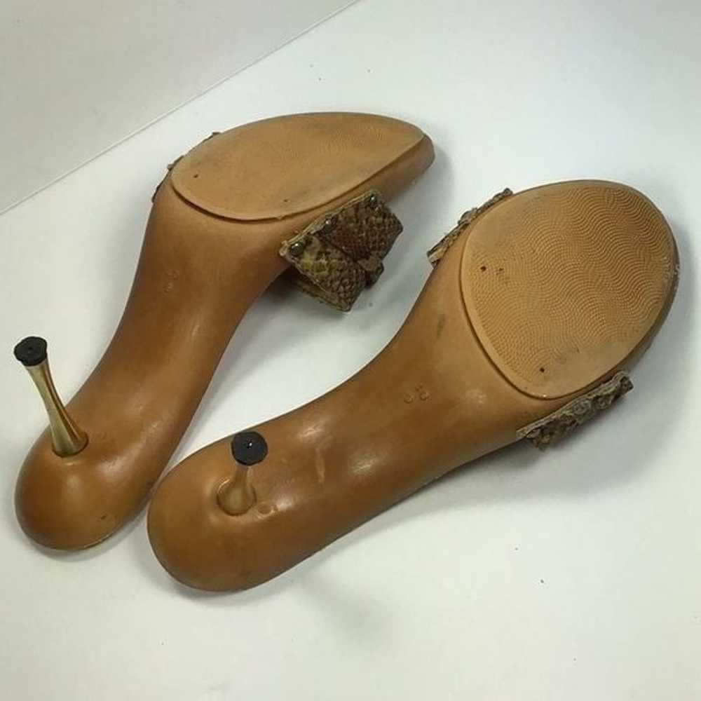 Aldo Vintage Heel Slip On Mule Sandal Made in Ita… - image 6