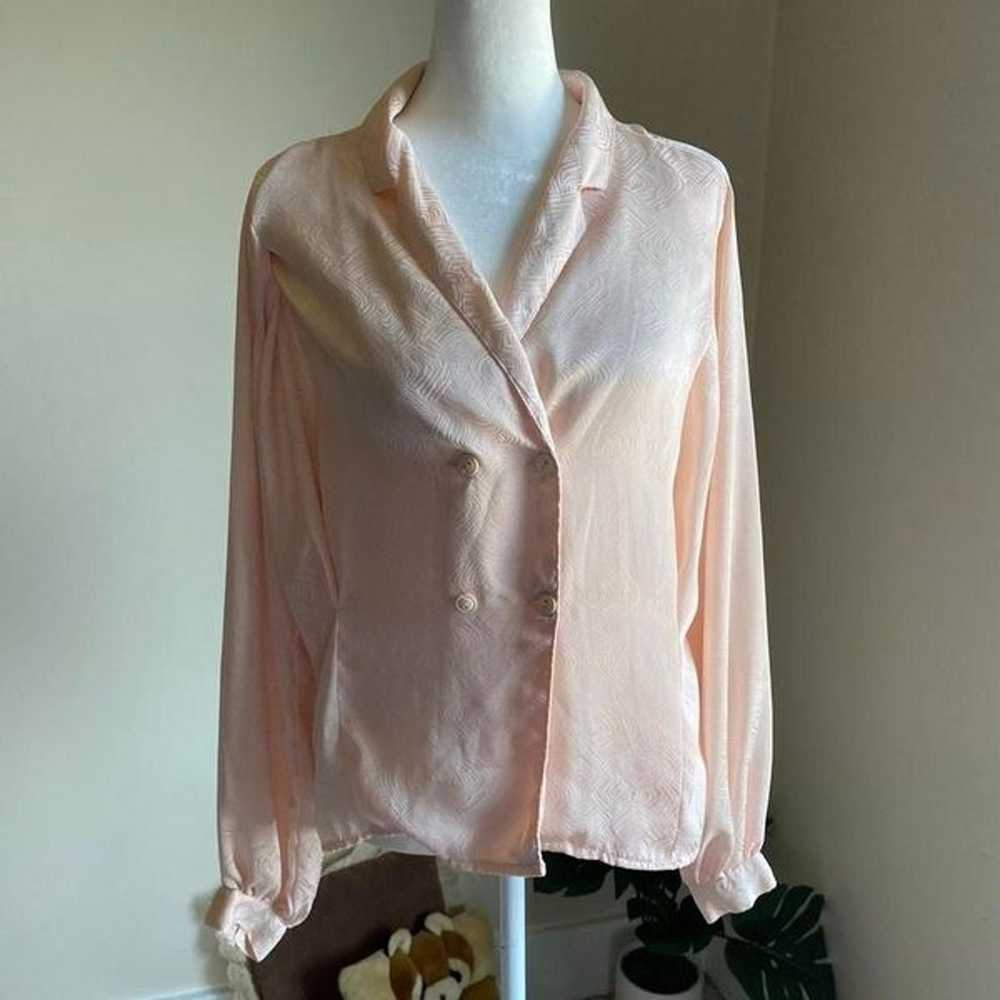 Vintage peach blouse - image 6