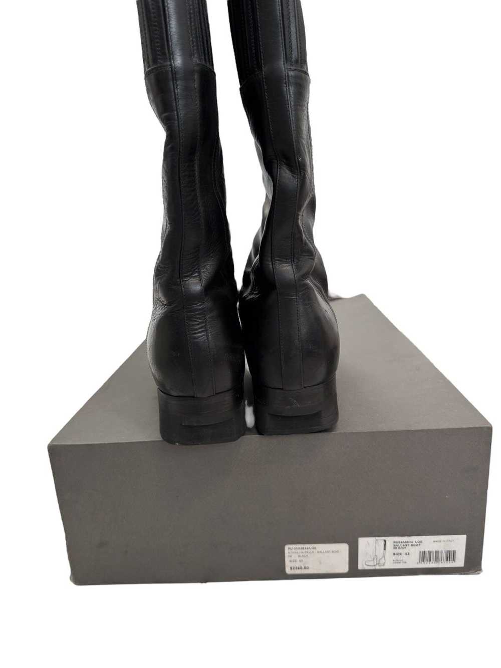 Rick Owens Sz43 High Leather Ballast Boot - image 11