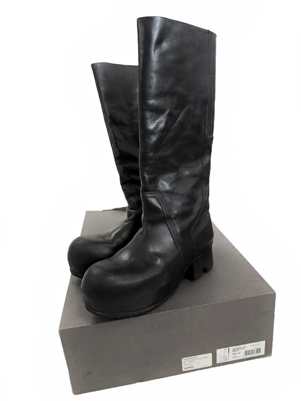 Rick Owens Sz43 High Leather Ballast Boot - image 2