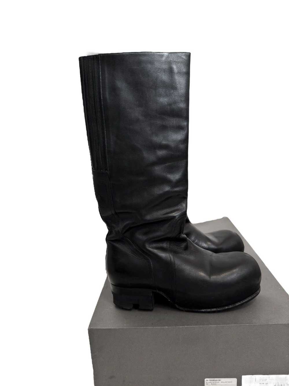 Rick Owens Sz43 High Leather Ballast Boot - image 3