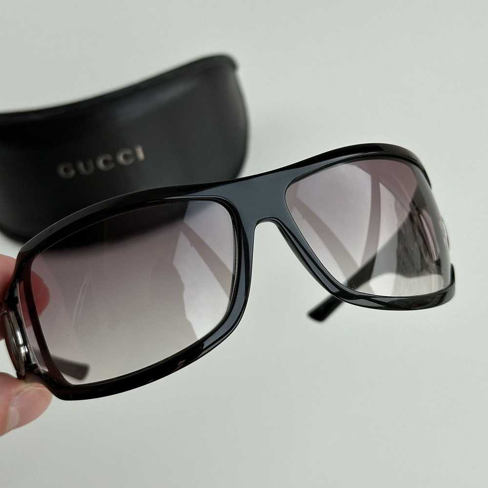 Gucci × Vintage Gucci Mask Horsebit Black Sunglas… - image 10