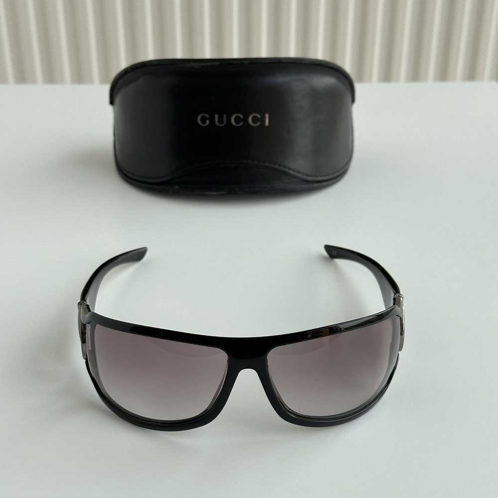 Gucci × Vintage Gucci Mask Horsebit Black Sunglas… - image 5