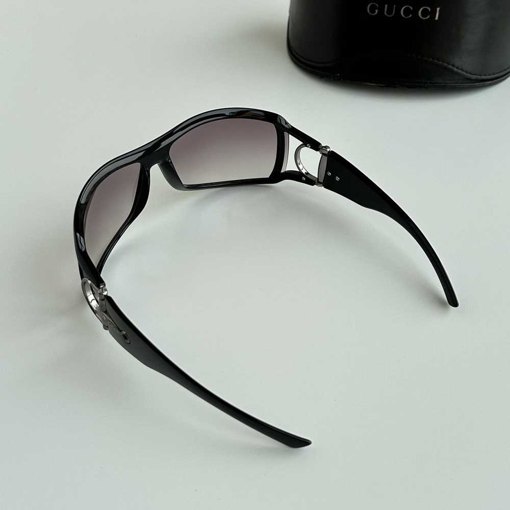 Gucci × Vintage Gucci Mask Horsebit Black Sunglas… - image 9