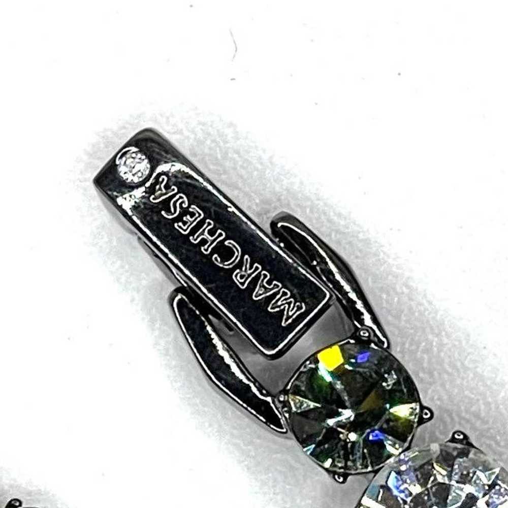 Vintage Bracelet Earrings Set Signed MARCHESA Rhi… - image 4