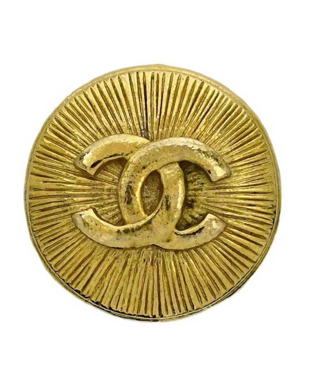 Chanel Luxurious Gold-Plated Coco Mark Pin Brooch - image 1
