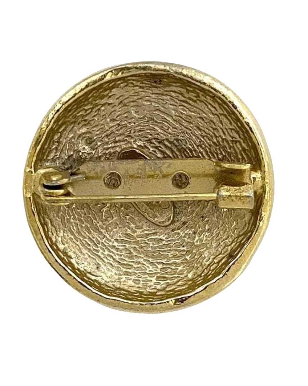 Chanel Luxurious Gold-Plated Coco Mark Pin Brooch - image 2