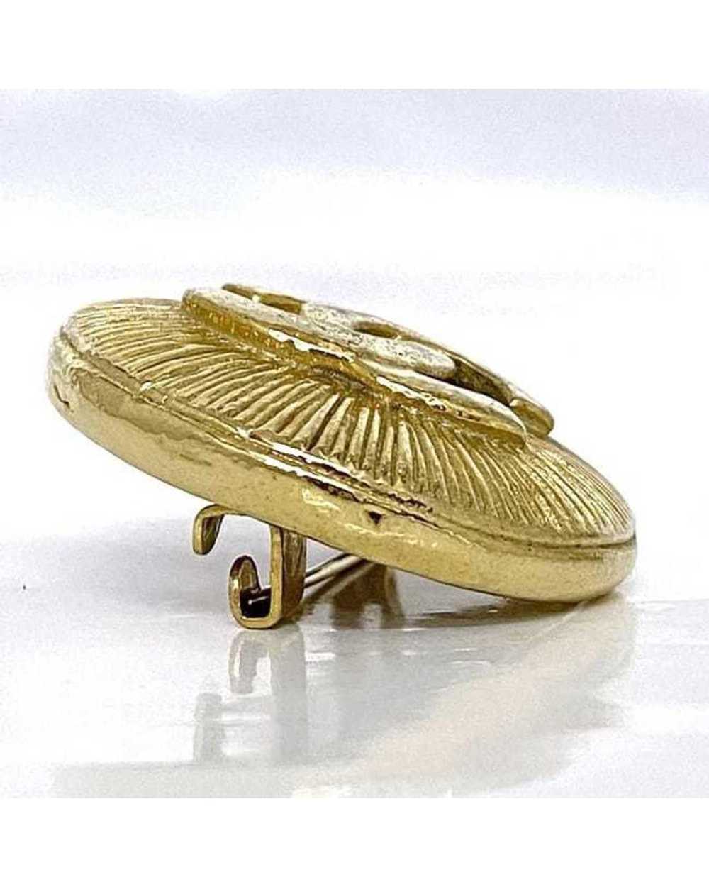 Chanel Luxurious Gold-Plated Coco Mark Pin Brooch - image 3