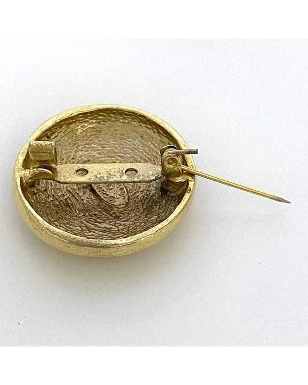 Chanel Luxurious Gold-Plated Coco Mark Pin Brooch - image 4
