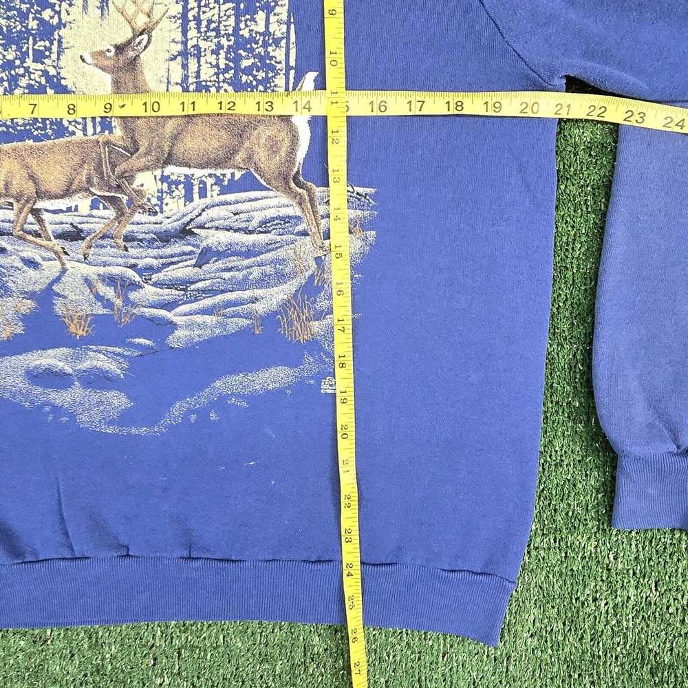 Jerzees Vintage LSJ Deers Sweatshirt Large Crewne… - image 9