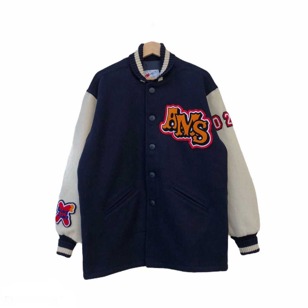 Athletic × Japanese Brand × Varsity Jacket VINTAG… - image 1