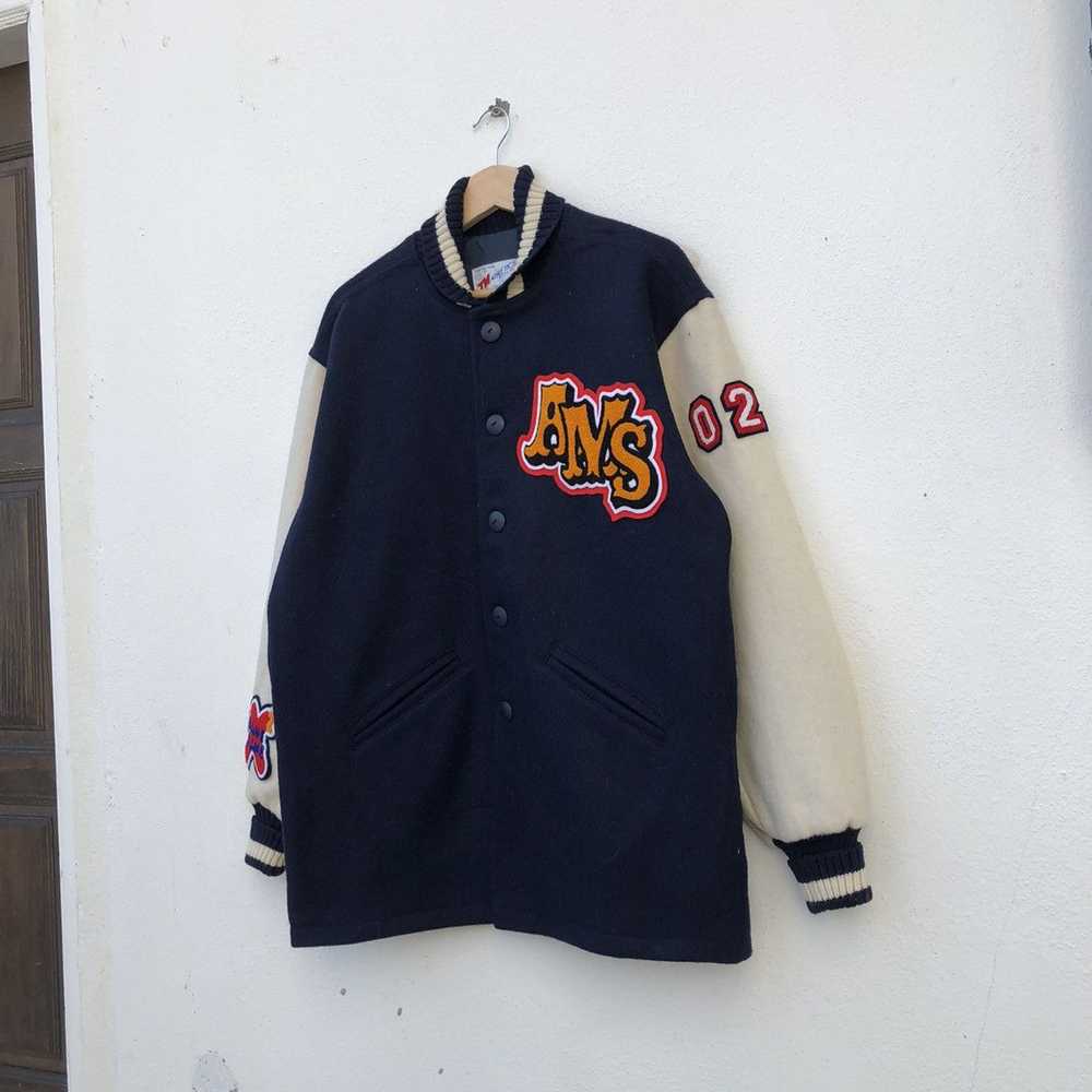 Athletic × Japanese Brand × Varsity Jacket VINTAG… - image 2